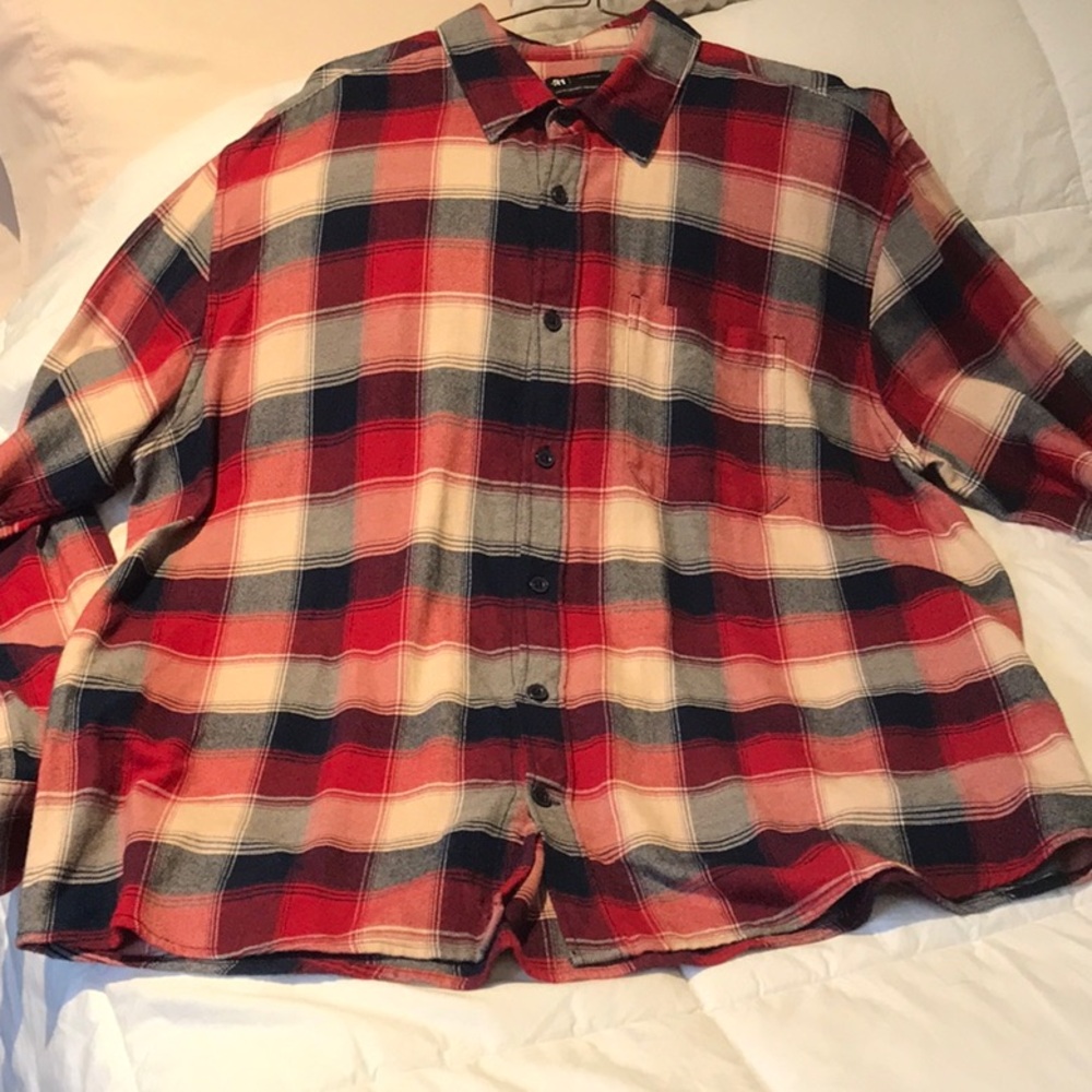 Simon’s Brand Le31 Men's Red Plaid Shirt- XXL
